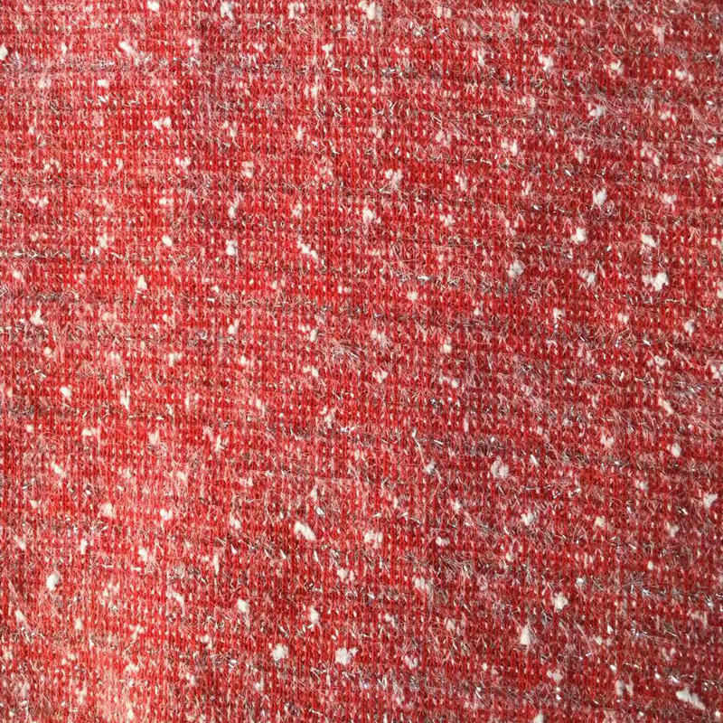 君晟小香风粗纺斜纹面料 秋冬针织提花面料 单面绒布料