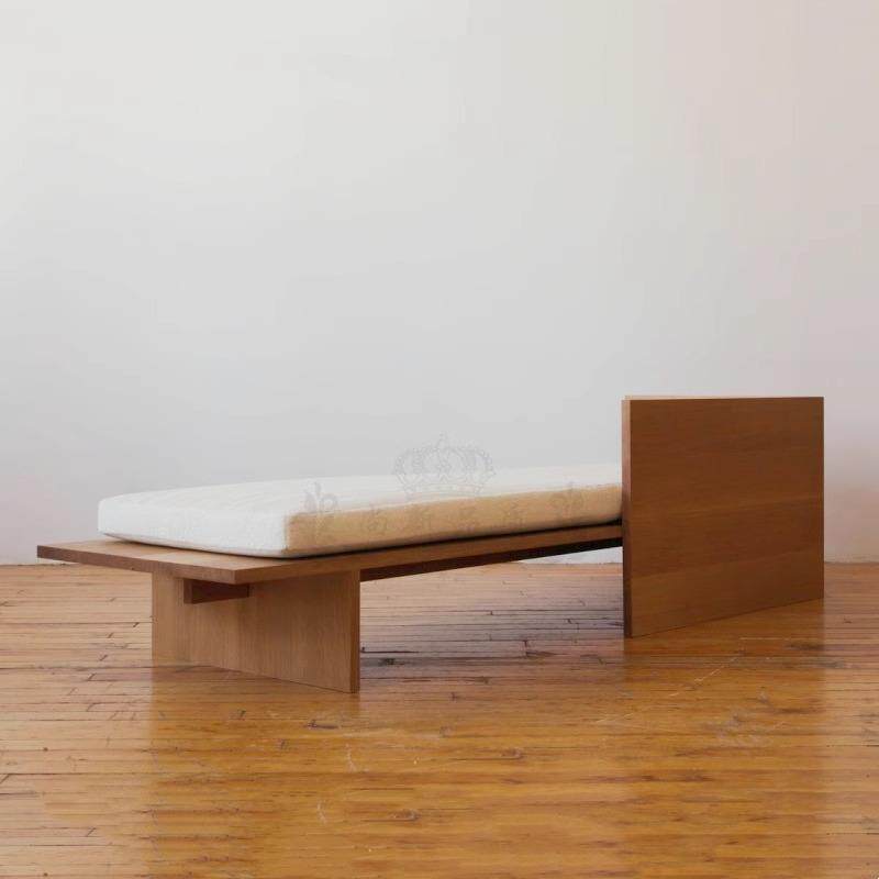 现代简约实木沙发椅原木风民宿公寓多人位沙发家用懒人客厅贵妃椅