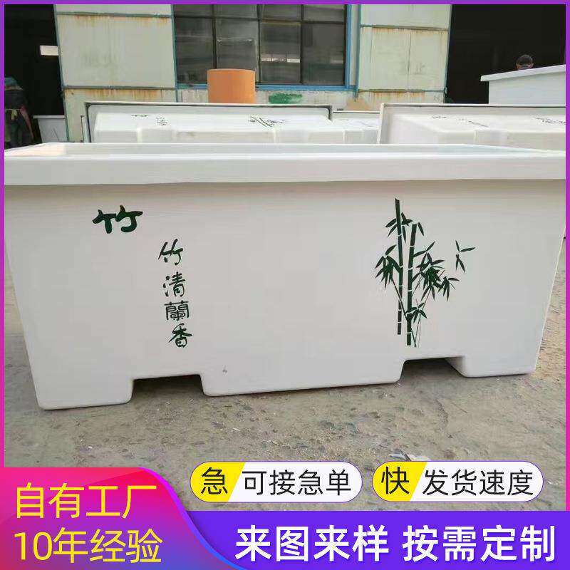玻璃钢模压花盆户外绿化长方形花箱园林景观种植盆玻璃钢花箱