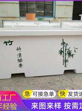 玻璃钢模压花盆户外绿化长方形花箱园林景观种植盆玻璃钢花箱