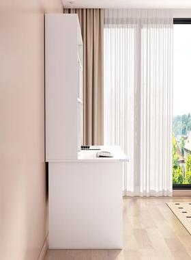 实电脑桌学习书桌书书架40247组合柜一体木台式家用简卧室学生写