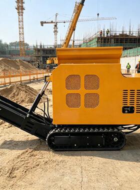 履带式小型碎石机 矿石石料鄂式破碎机 建筑工地石块垃圾粉碎机