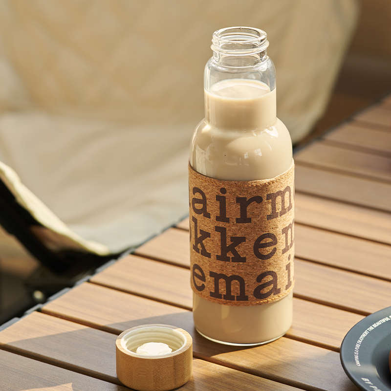 杯子家用高硼硅玻璃杯喝水隔热水杯复古便携咖啡杯玻璃水瓶 ins风