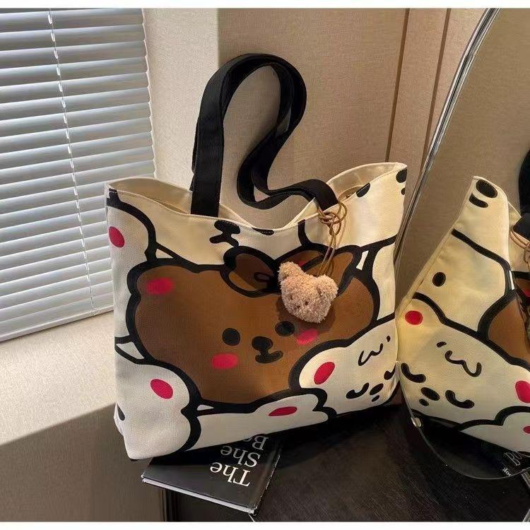 单肩包手提袋泰国帆布百搭托特包