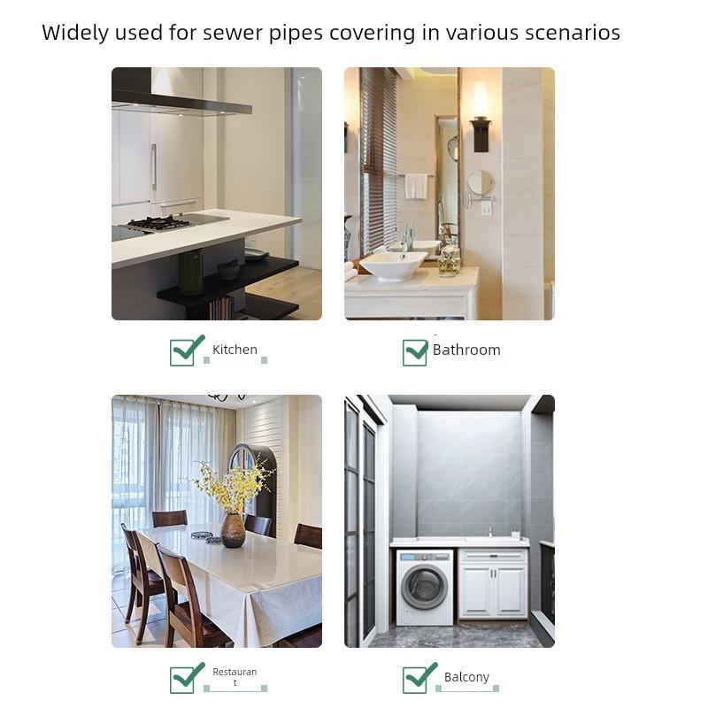 卫生间包下水管道遮挡装饰护角隔音明管燃气管护板PVC板遮挡板u型