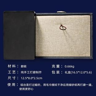 正品 歙姜思序堂笔高档天然砚砚台天然带盖书法国包画磨墨洗邮