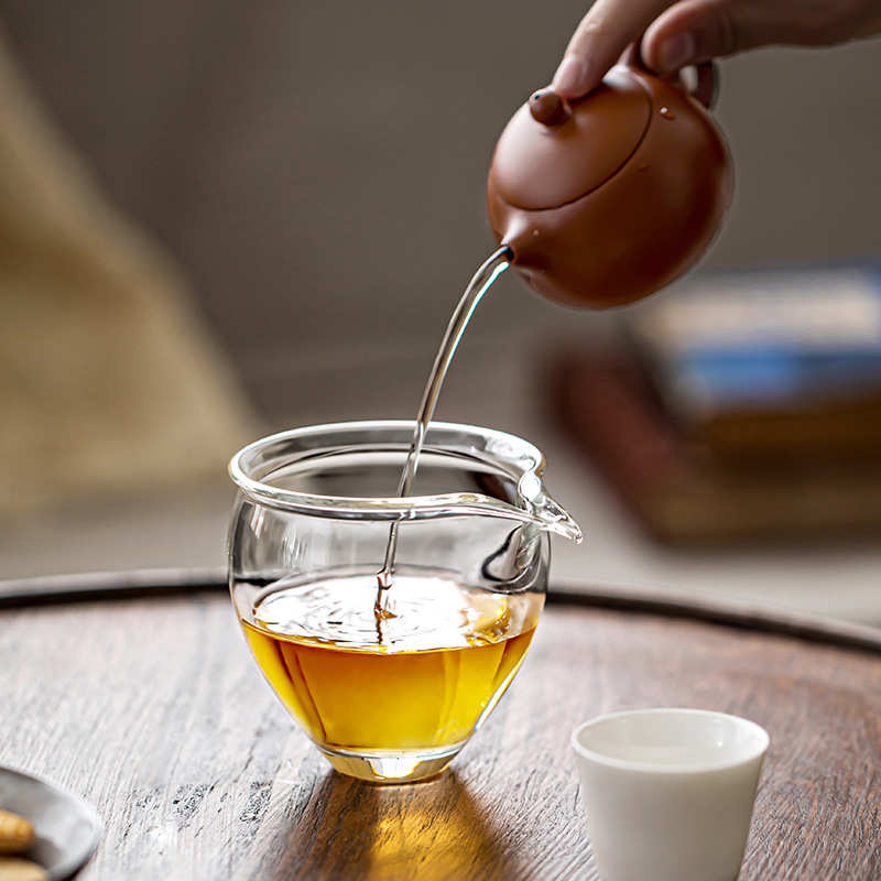 今井飞鸟玻璃公道杯分茶器高硼硅匀杯大容量防烫匀茶杯零配件