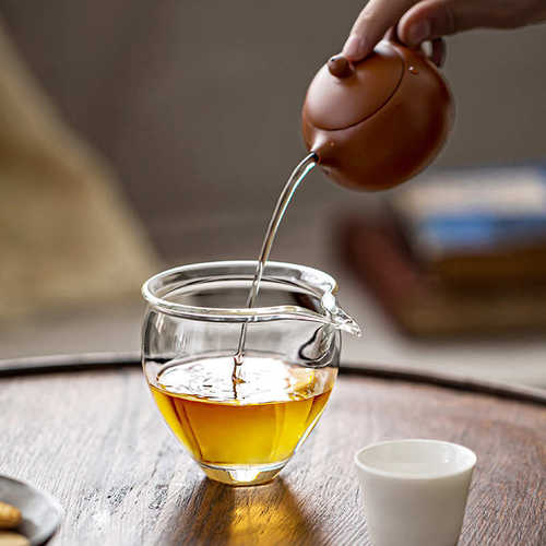 今井飞鸟玻璃公道杯分茶器高硼硅匀杯大容量防烫匀茶杯零配件