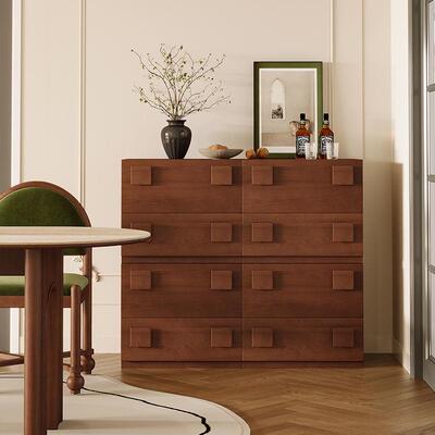 实木中243古风斗门柜客厅物柜室卧床头柜储电视柜复古餐边柜落地