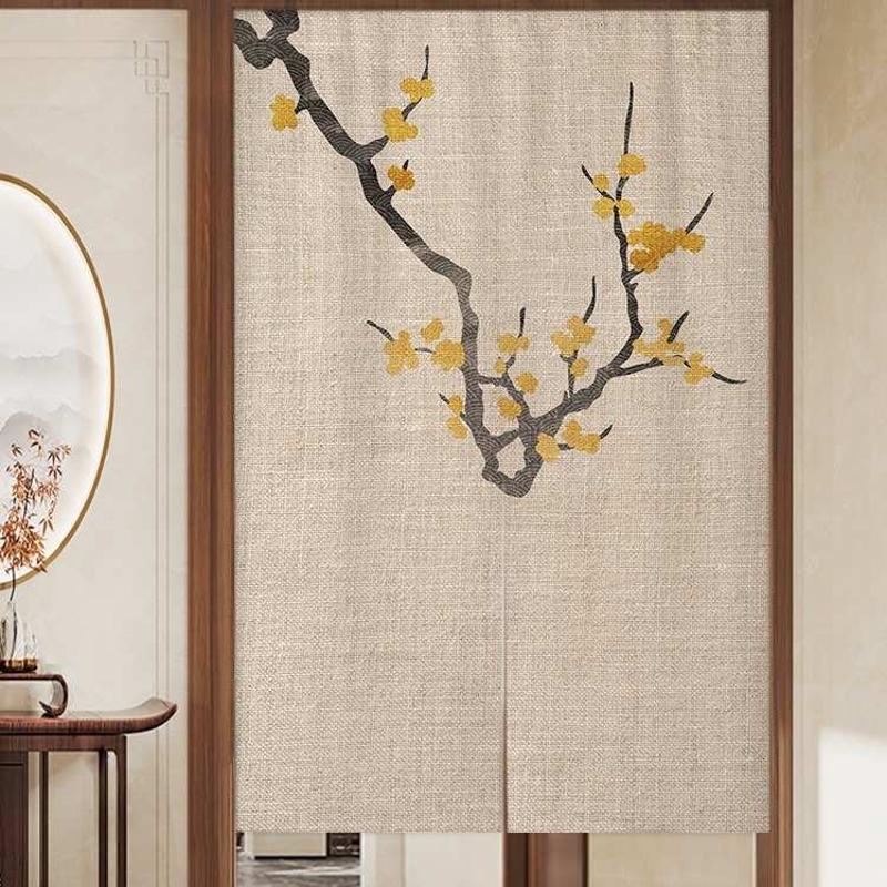 客厅过道隔断厨房布门帘遮挡玄关半帘子卫生间艺中式帘走廊帘帘