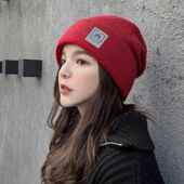 高档帽子假发一体短帽卷发长秋堆冬天保暖包头帽堆帽针织帽卷子假