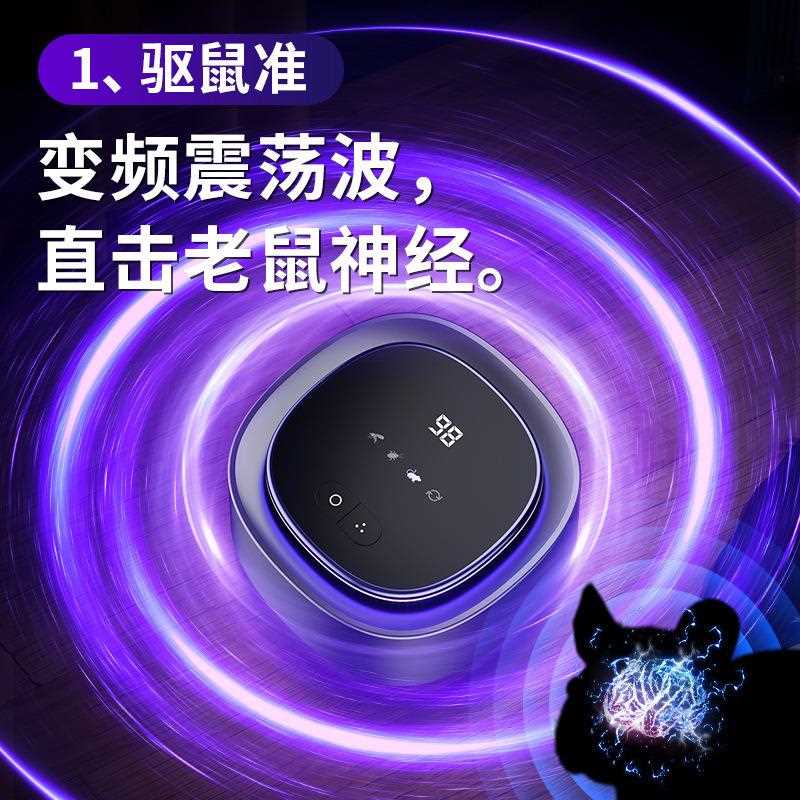 新款直销超声波驱鼠器驱蚊器家用工厂车载灭鼠神器灯电子户外虫蝇