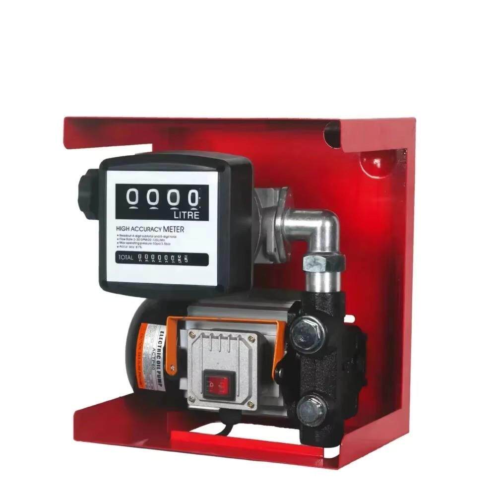 220V 550W 60LPM 25mm柴油输送泵套件AC组合燃油泵带机械油表的小
