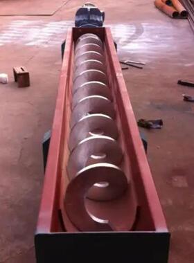 U型螺旋输送机 污泥粉料螺旋输送机 无轴管式螺旋绞龙输送机