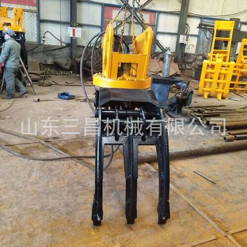 挖机旋转抓木器属具液压60度旋转机械抱抓缸双缸夹木抓石抓铁