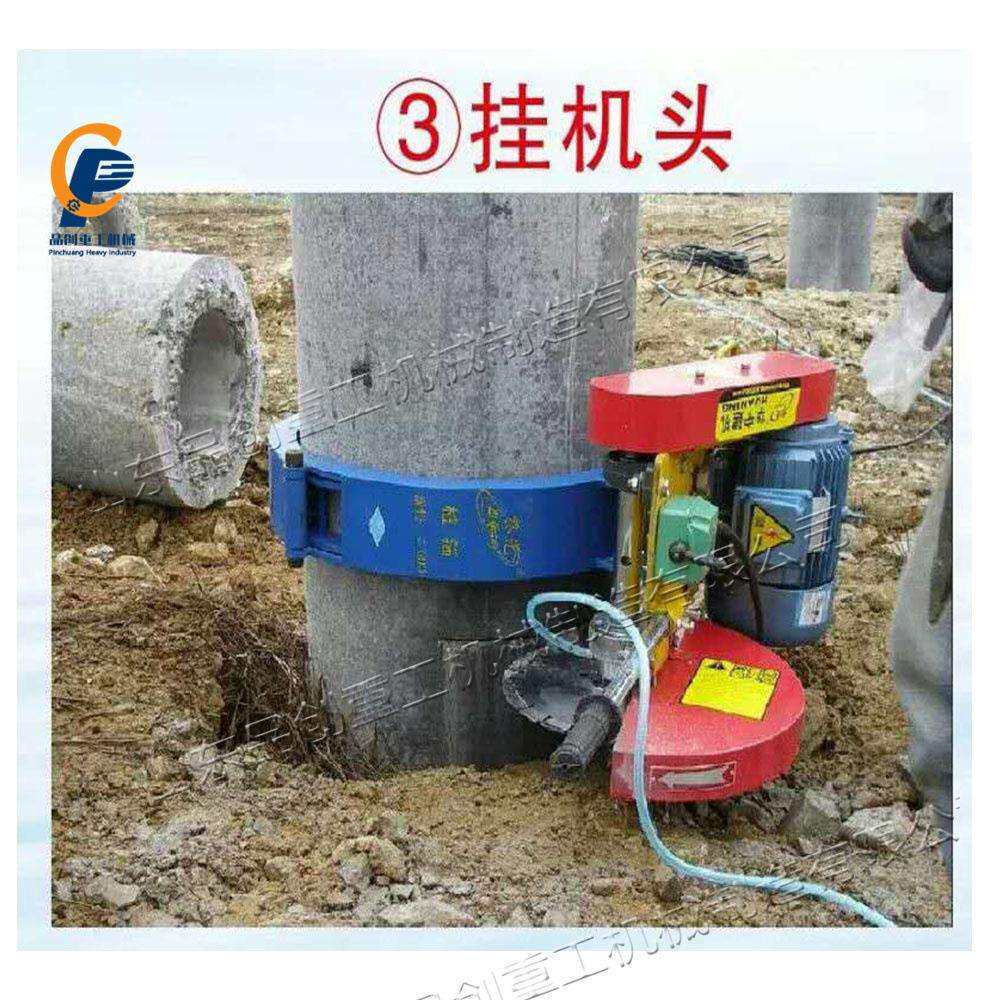 卡箍式建筑桩电动切桩机混泥土管桩切割机小型滑轮式桩头去除机