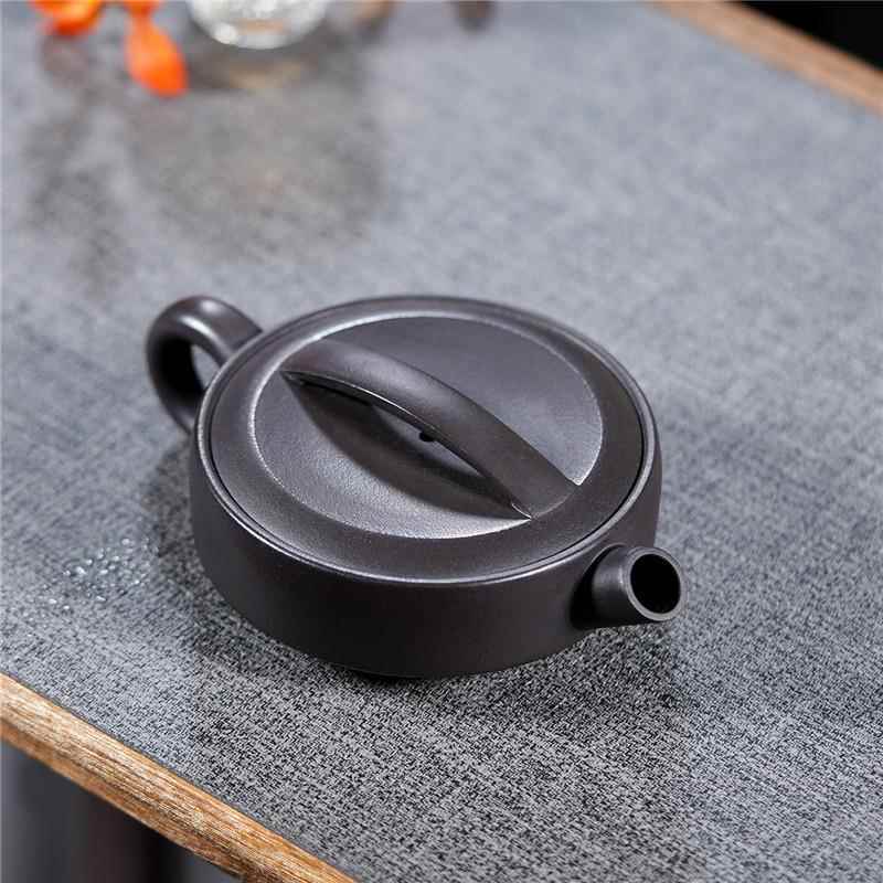 160cc小容宜兴天青紫壶茶具纯手量工矿石黄原zj1019大口汉瓦砂茶