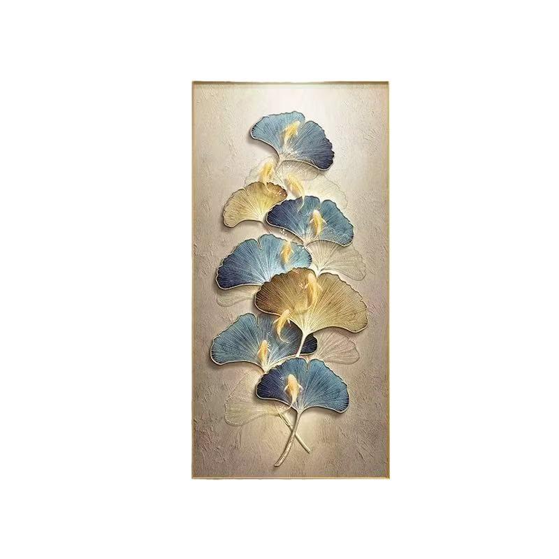 现代轻奢入户玄关装饰画客厅走廊过道壁画新款高级感高档画鱼图