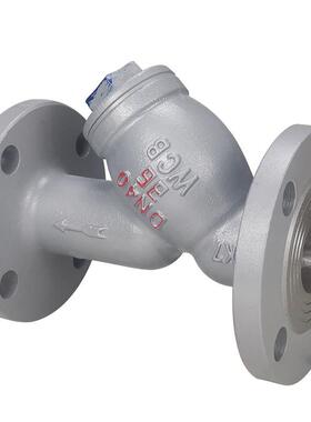 GL41H-16C铸钢Y型过滤器不锈钢法兰管道高温除污双网80目过滤器