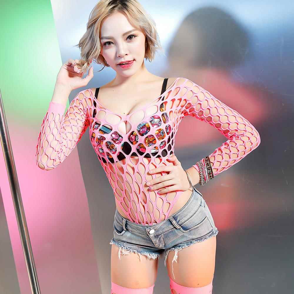 jumpsuit net female costume dance pole costume performance