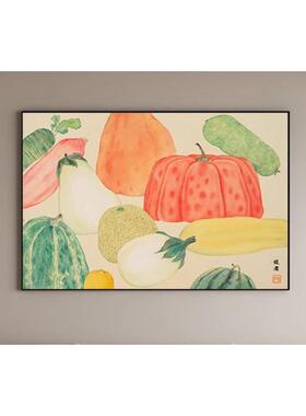 法式简约餐厅画北欧简约横版装饰画客厅玄关走廊横版挂画