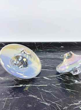 欧式现代样板房售楼处创意玻璃飞碟摆件客厅茶几电视柜桌面摆设