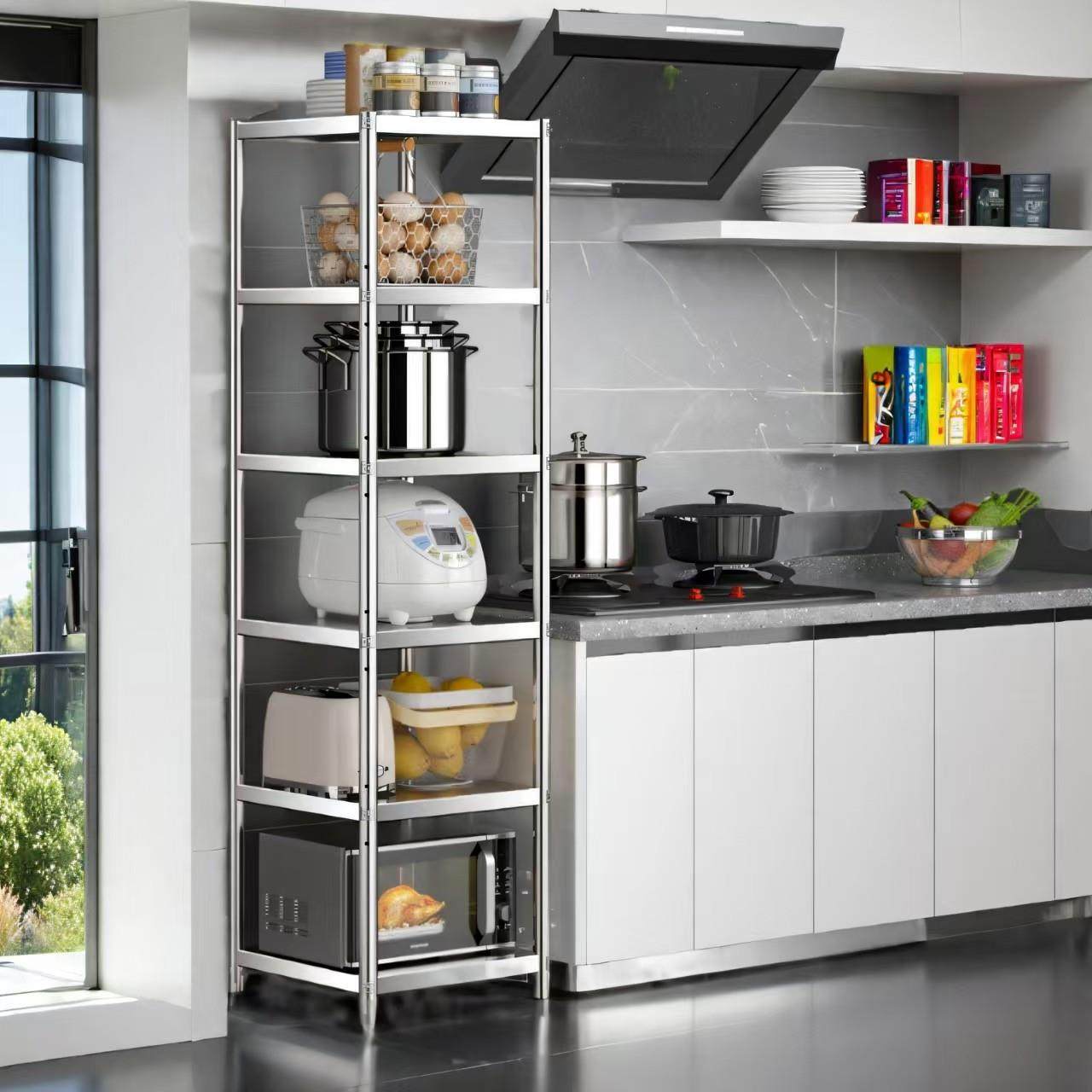 不锈钢厨房置物架落地多层微波炉烤箱收纳小架子家用储物货架锅架,厨房/烹饪用具,微波炉置物架,淘宝优惠券,粉丝福利购,淘宝优惠卷