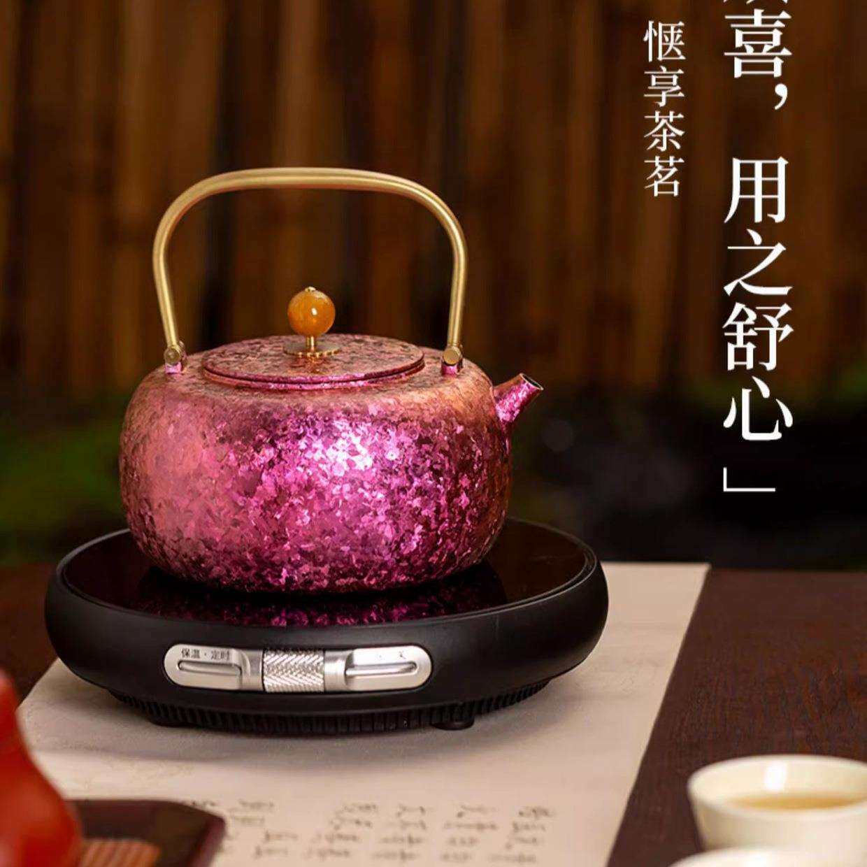小满钛壶提梁壶烧水壶家用户外旅行便携式煮茶壶野外露营煮水壶