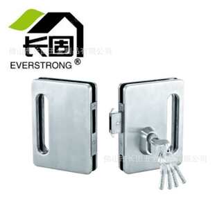 供应长固ST-G040双开不锈钢玻璃移门推拉门锁  高隔玻璃门双钩锁