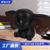 现代简约小飞象摆件摆件卡通家居样板房装 饰工艺品可爱树脂雕塑