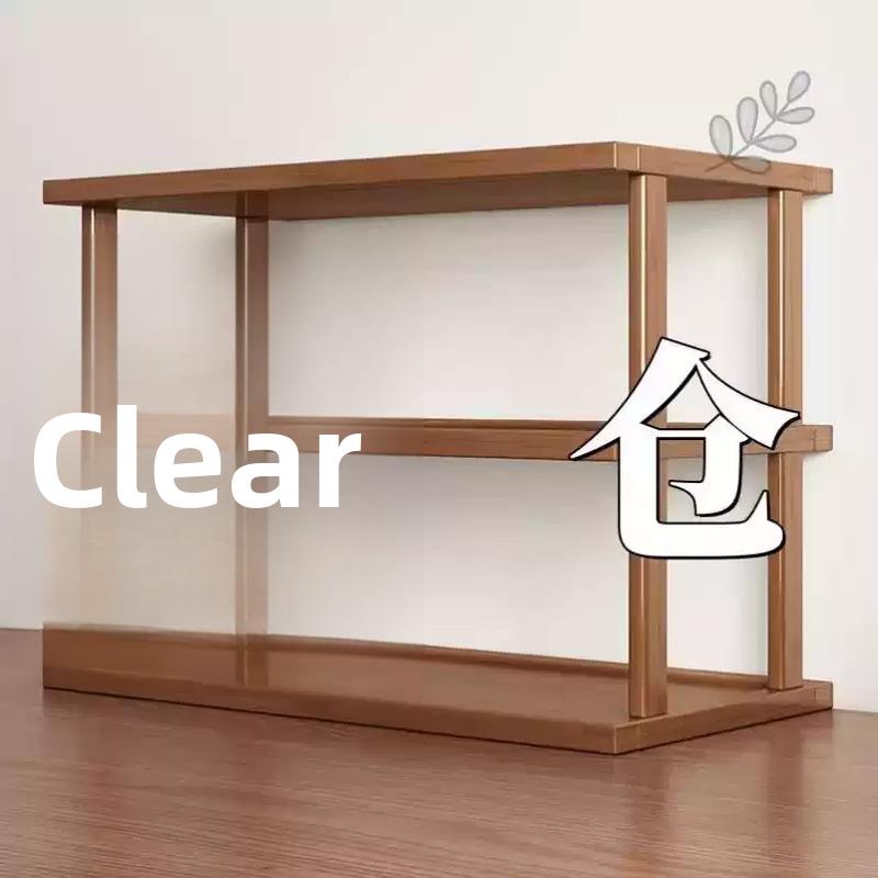 桌面置物架桌上增高加厚可调收纳架子台面小型多层放东西竹木隔板