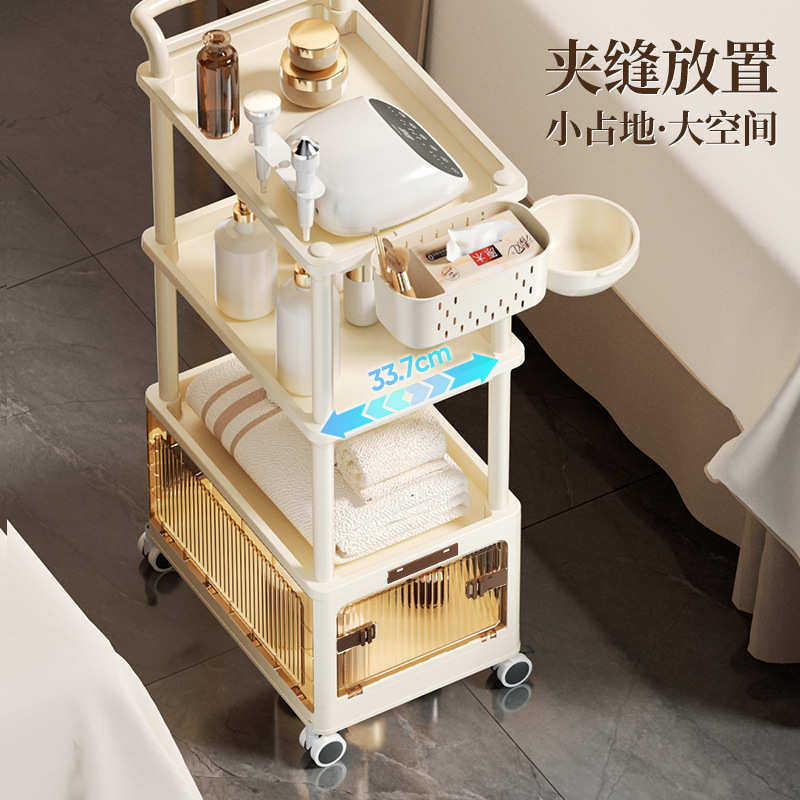 美容车美容院仪器手推车理发护理工具专用多功能移动带轮多层置物