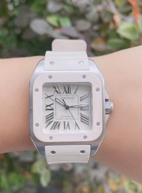 公价41800 98新35.6mm卡地亚山度士系列W20129U2自动机械女表