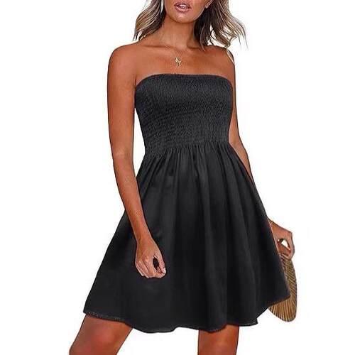 Summer Fashion Chic Solid Color Round Neck Short Sleeve