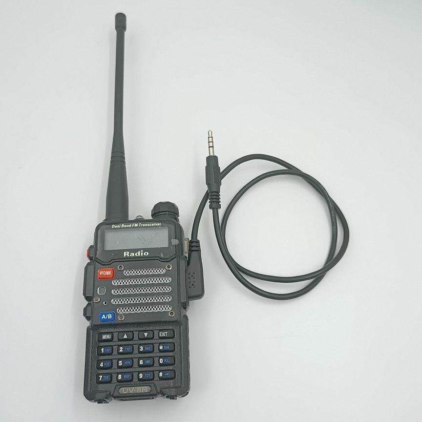 对讲机耳机转换线通用K转3.5mm插口头连接音箱扩音器