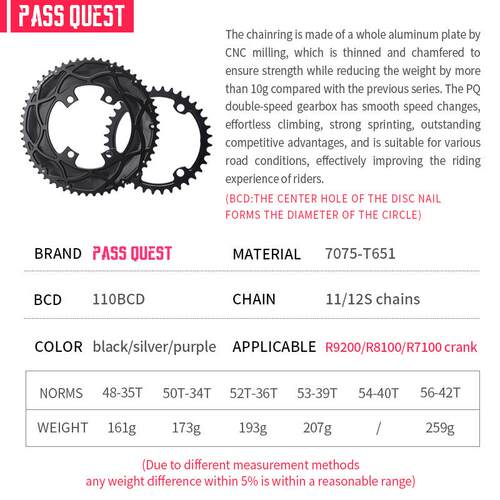 PASS QUEST R9200 R7100 R8100 11/12速变速公路双盘50-34 56-42