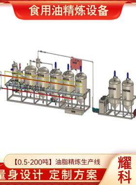 小型山茶油厂设备 2-6罐全脱精炼油设备 自动化菜籽花生油提炼机