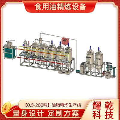 小型山茶油厂设备 2-6罐全脱精炼油设备 自动化菜籽花生油提炼机