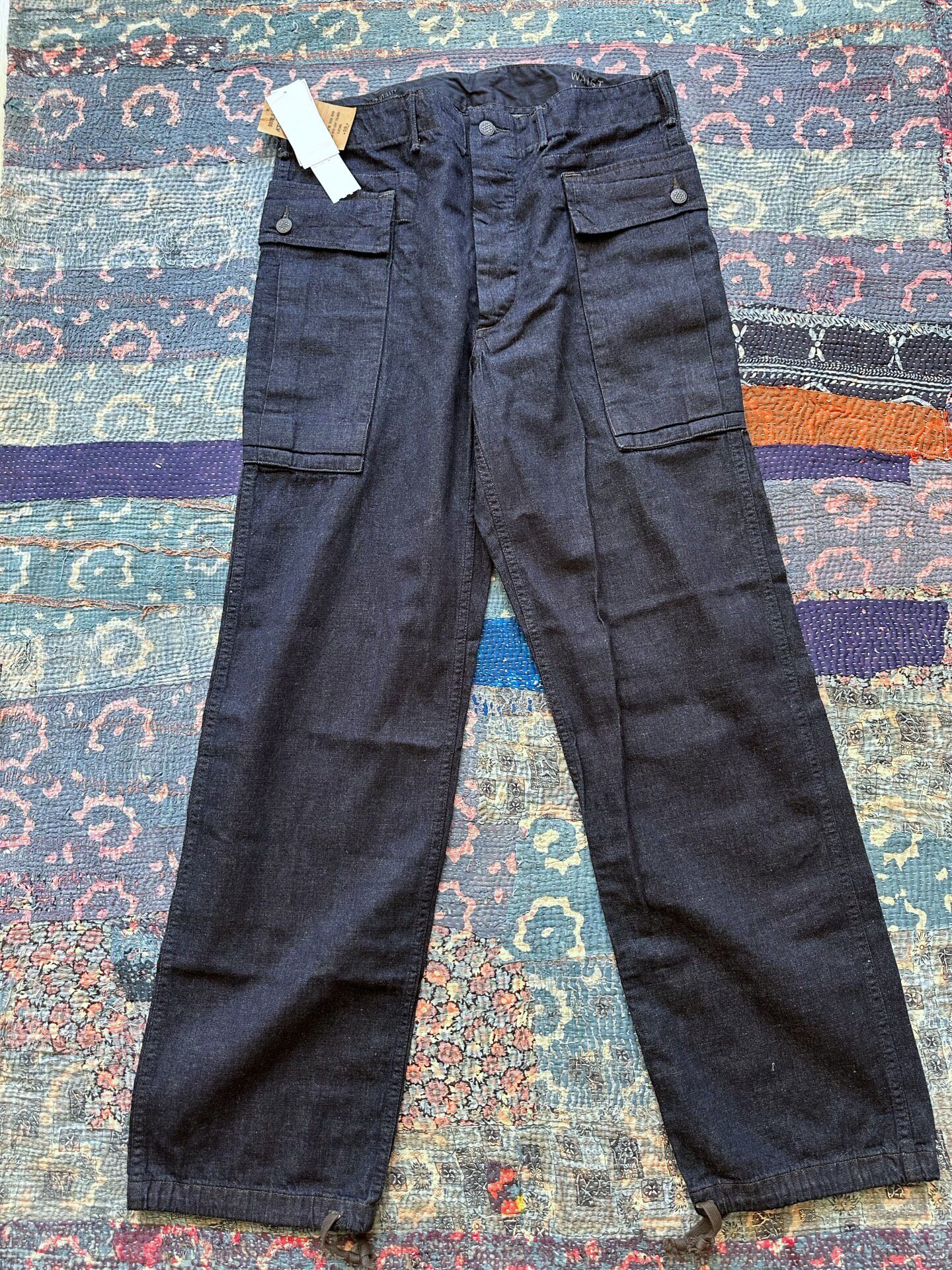 RRL Navy Military Large Pocket Pants