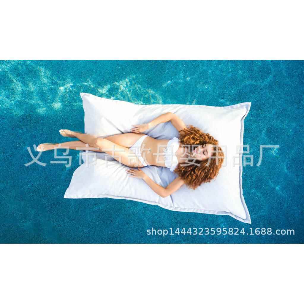 户外懒人沙发床布艺布套float防水小沙发制定 水上浮床白色