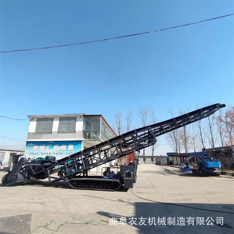 履带行走砂石料扒料机 长距离可移动式大输送量石英砂皮带取料机