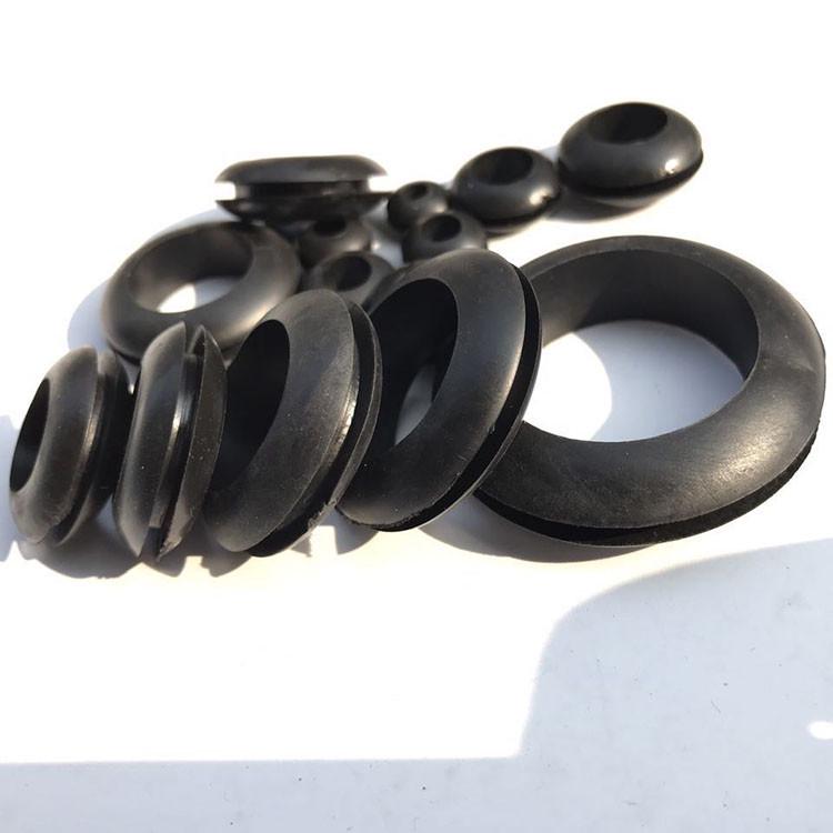 电线过线色30mm护圈pvc出线橡胶500保护套内径线圈双面黑白只环