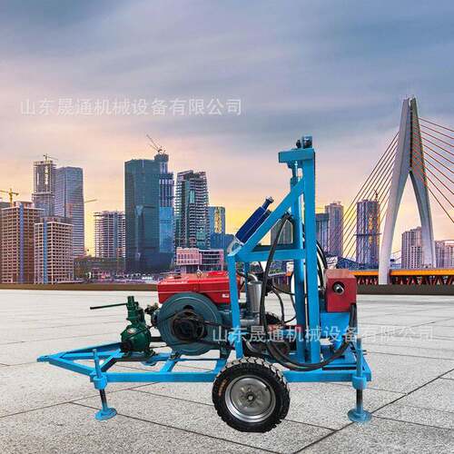 水井钻机家用农田柴油打井设备地质水井钻机回转钻机中深孔钻机
