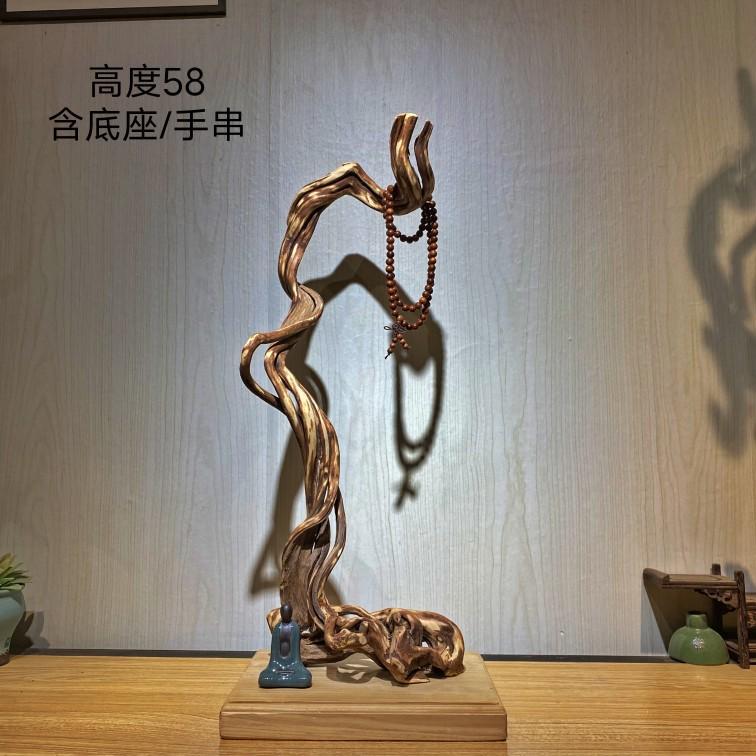 崖柏实木随形根雕木雕枯木禅意摆件茶室办公桌客厅玄关装饰工艺品