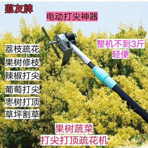 疏花机电动荔枝龙眼修剪机果树园林伸宿工具掐尖机打顶机打尖机