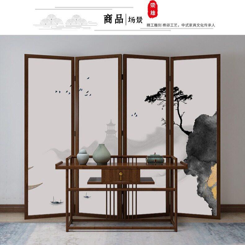 厂家直供新中式简约酒店实木隔断屏风仿古门窗客厅餐厅玄关隔断