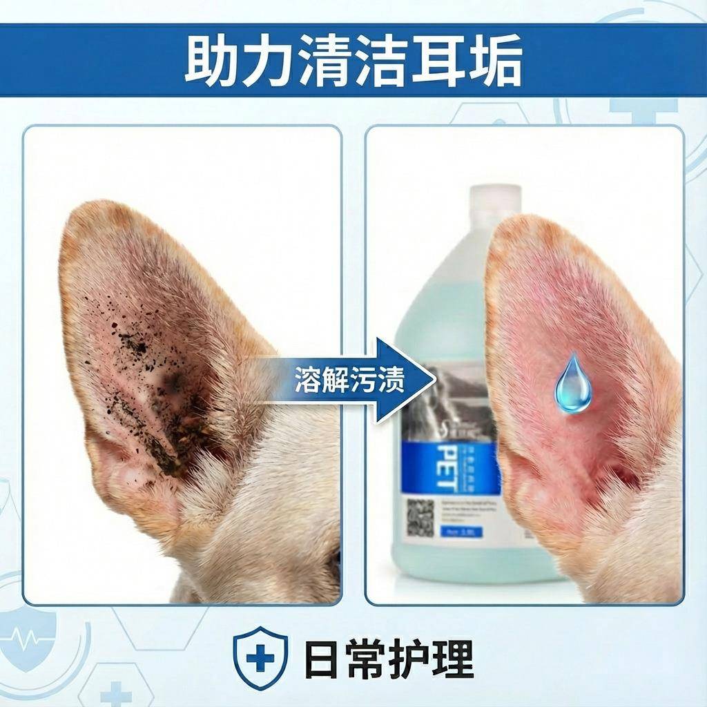 【买1送5】大桶宠物洁耳液清洗耳道耳朵污垢猫狗通用宠物洗耳水