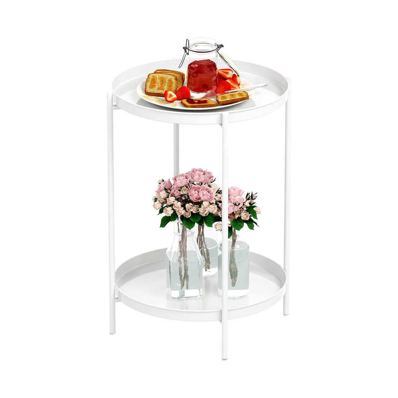 欧美铁艺圆桌茶几小边几床头边几榻榻米小茶桌沙发茶几床铺边几