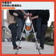 ▽可行走人字梯多功能双面折叠伸缩梯铝合金加厚工程便携升降木