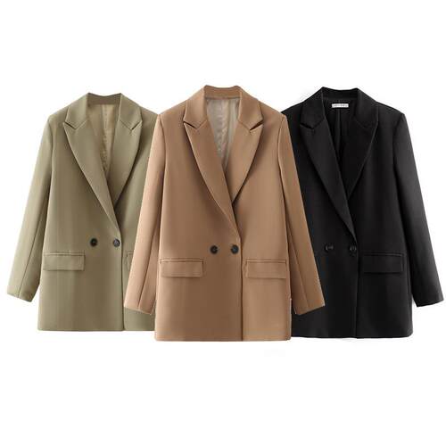 Women's light gray suit jacket